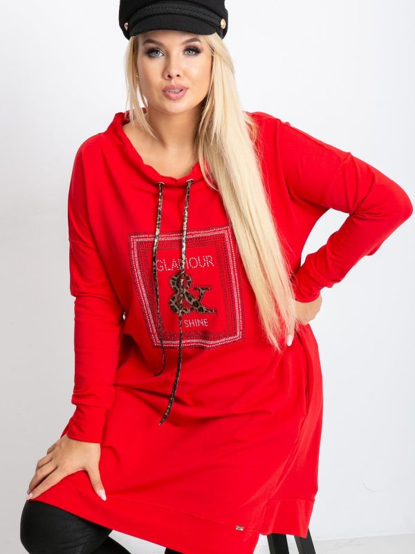 Red tunic plus size Shock