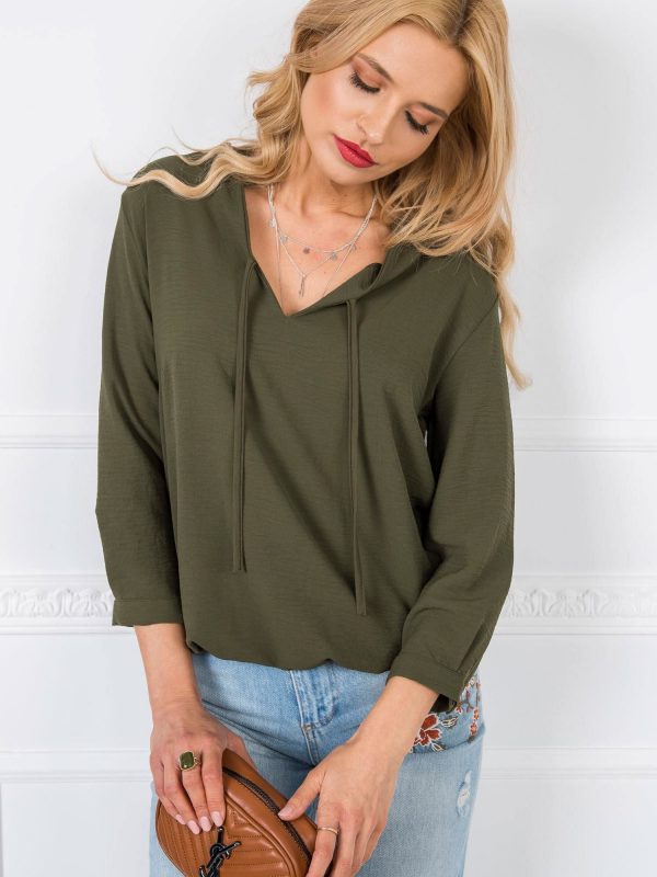 Khaki blouse Henrietta RUE PARIS