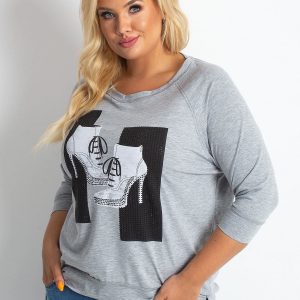 Gray plus size blouse Lifesaver