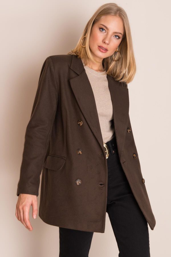 Dark brown blazer BSL