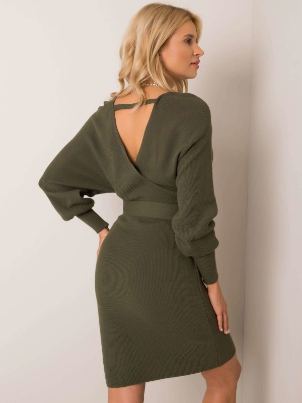 Khaki dress Ernestina RUE PARIS