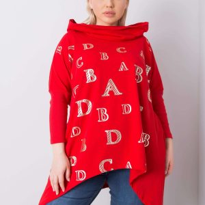 Aina Red Plus Size Hoodie