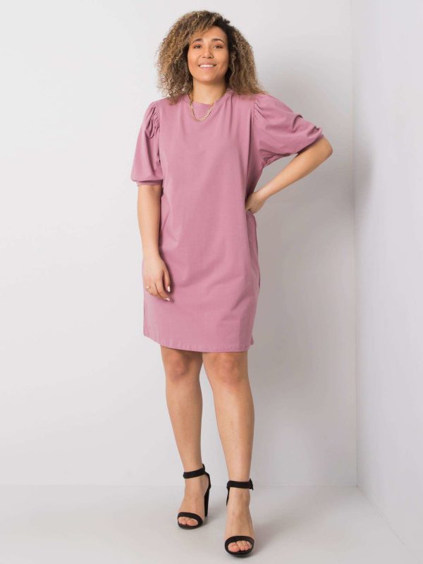 Jasmine Dirty Pink Plus Size Cotton Dress