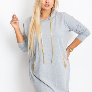 Grey Plus Size Rock Dress