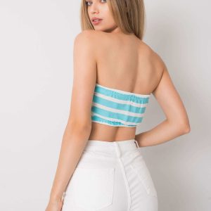 Blue and White Quinlan Striped Top