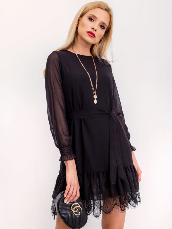 RUE PARIS Black dress Carmen