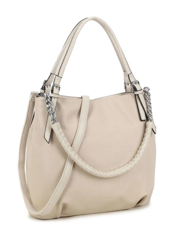 Beige bag with decorative handle LUIGISANTO