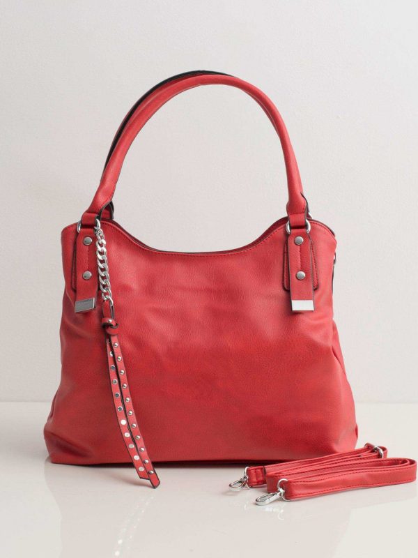 Red hobo bag