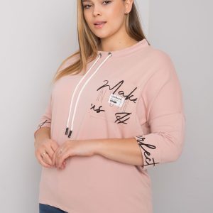 Dirty pink plus size blouse with print Susan