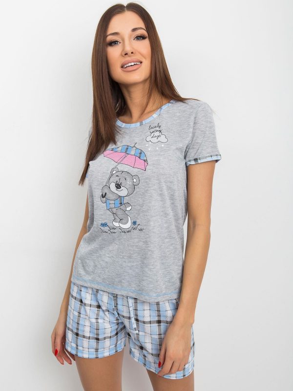 Grey Blue Women's Pyjamas