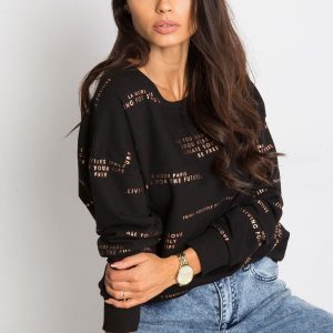 RUE PARIS Black Divene Sweatshirt