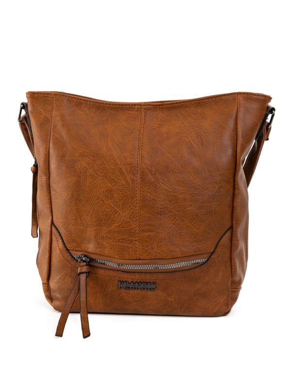 Brown eco-leather handbag