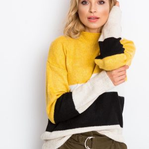 Yellow and white Denise sweater