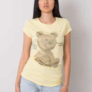 Light yellow t-shirt with Misha applique