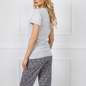 Grey Printed Ladies Pyjamas