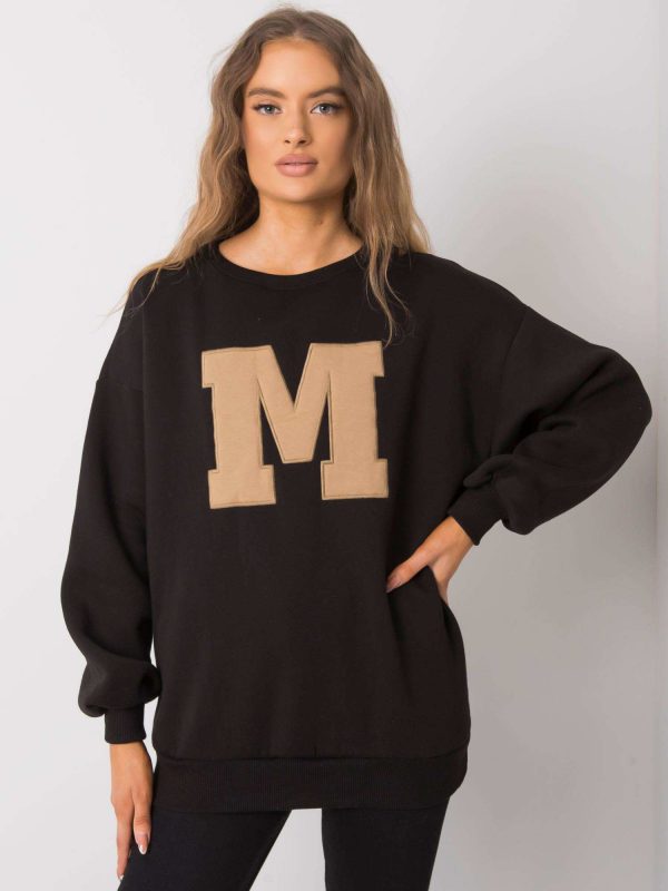 Black cotton sweatshirt Armelle