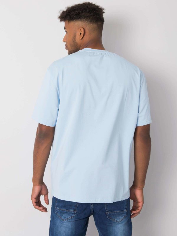 Light blue T-shirt for men's cotton Archer LIWALI