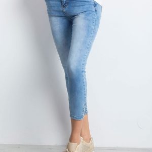 Blue overlocked jeans