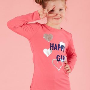 Pink cotton blouse for girl