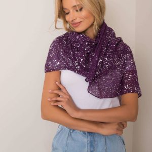 Purple scarf with print