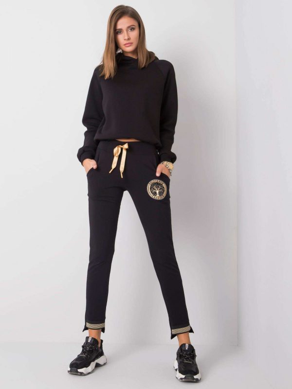 Simone Black Sweatpants