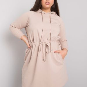 Norina light beige plus size hoodie