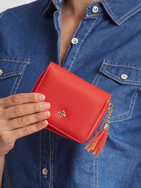 Red small wallet for women