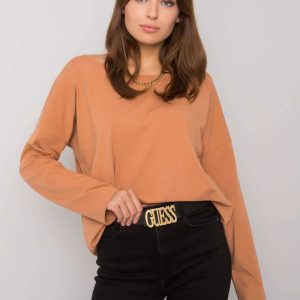 Leyah Camel Long Sleeve Blouse