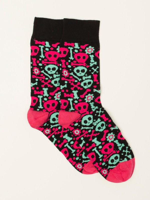 Black and pink men's socks