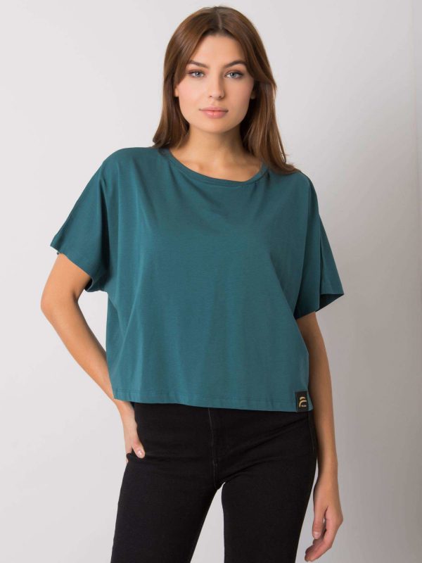 Dark green loose t-shirt Imogene FOR FITNESS