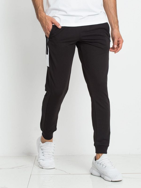 TOMMY LIFE Men's Black sweatpants