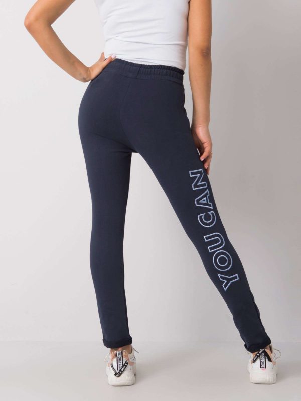 Navy blue sweatpants Callista FOR FITNESS