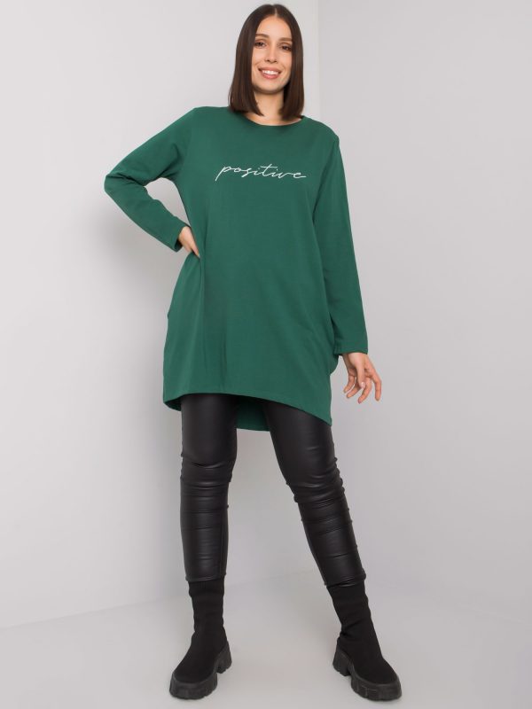 Dark green plus size tunic with Kaylah inscription