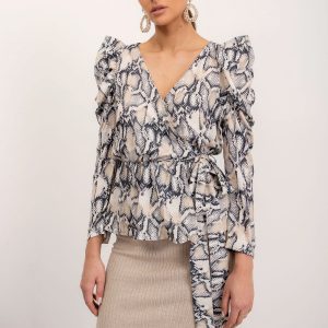 BSL Beige blouse snake print