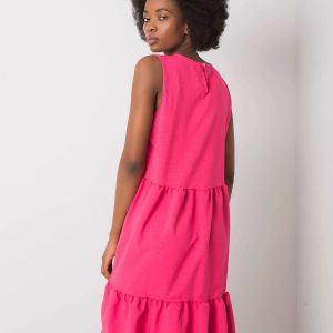 Andre RUE PARIS Pink Ruffle Dress