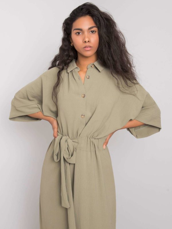 Khaki dress Emerilda RUE PARIS