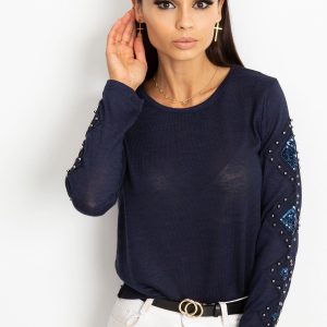 RUE PARIS Navy blue blouse Stella