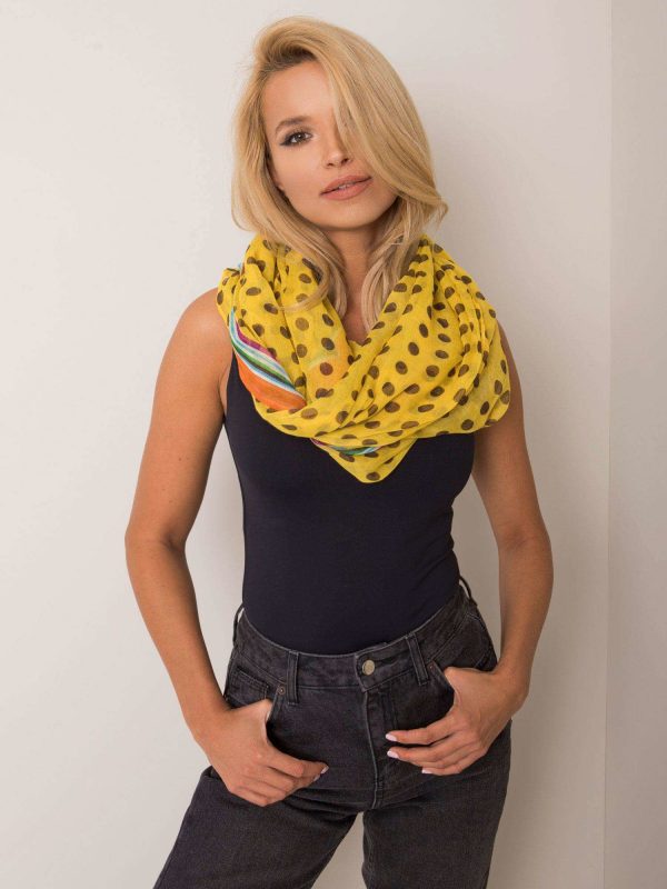 Yellow scarf in dots