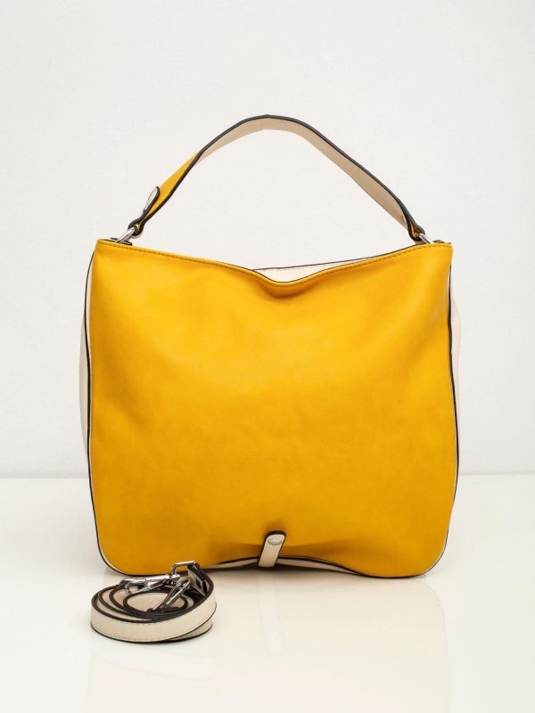 Yellow-ecru City Bag