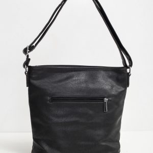 Black and brown bag with openwork pockets