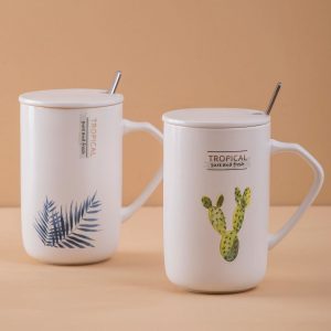 Ceramic White Printed Mug