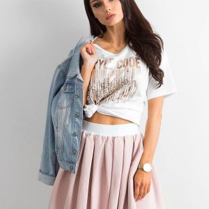 BY O LA LA Light pink flared skirt