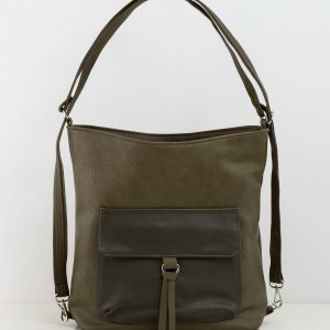 Khaki eco leather bag