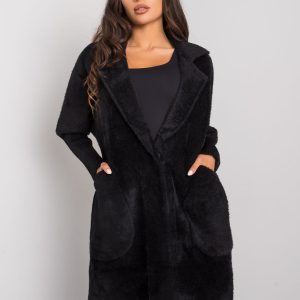 Eveline's black alpaca coat