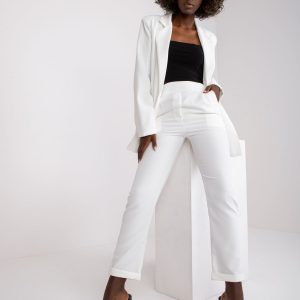 Hidalgo Women's White Formal Trousers