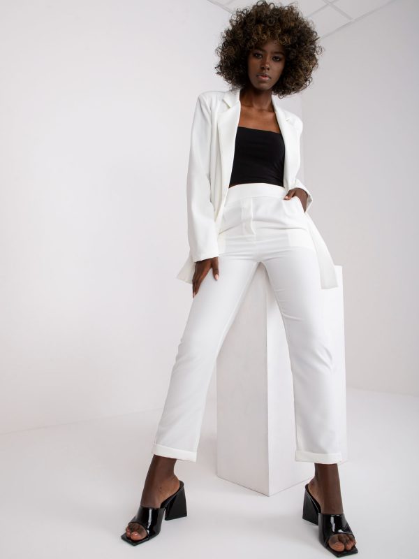 Hidalgo Women's White Formal Trousers