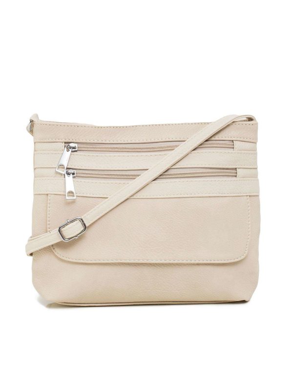 Light beige eco leather handbag