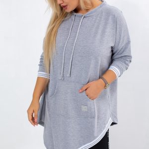 Gray tunic plus size Open