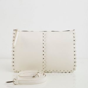 White Women's Longitudinal Handbag