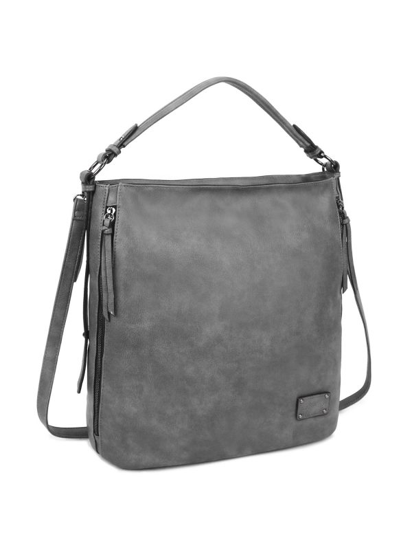 Grey urban bag with LUIGISANTO handle